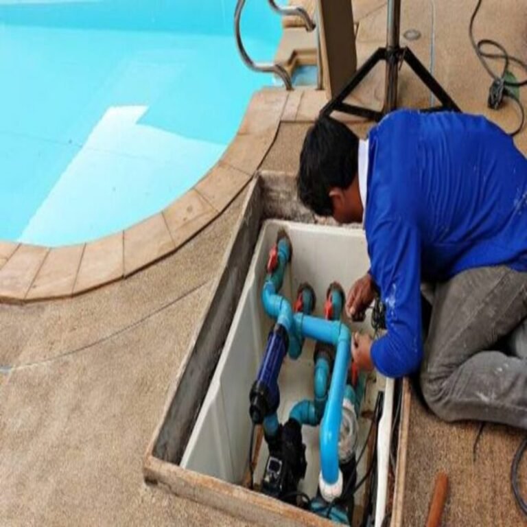 Reparación de fuga de agua en piscina